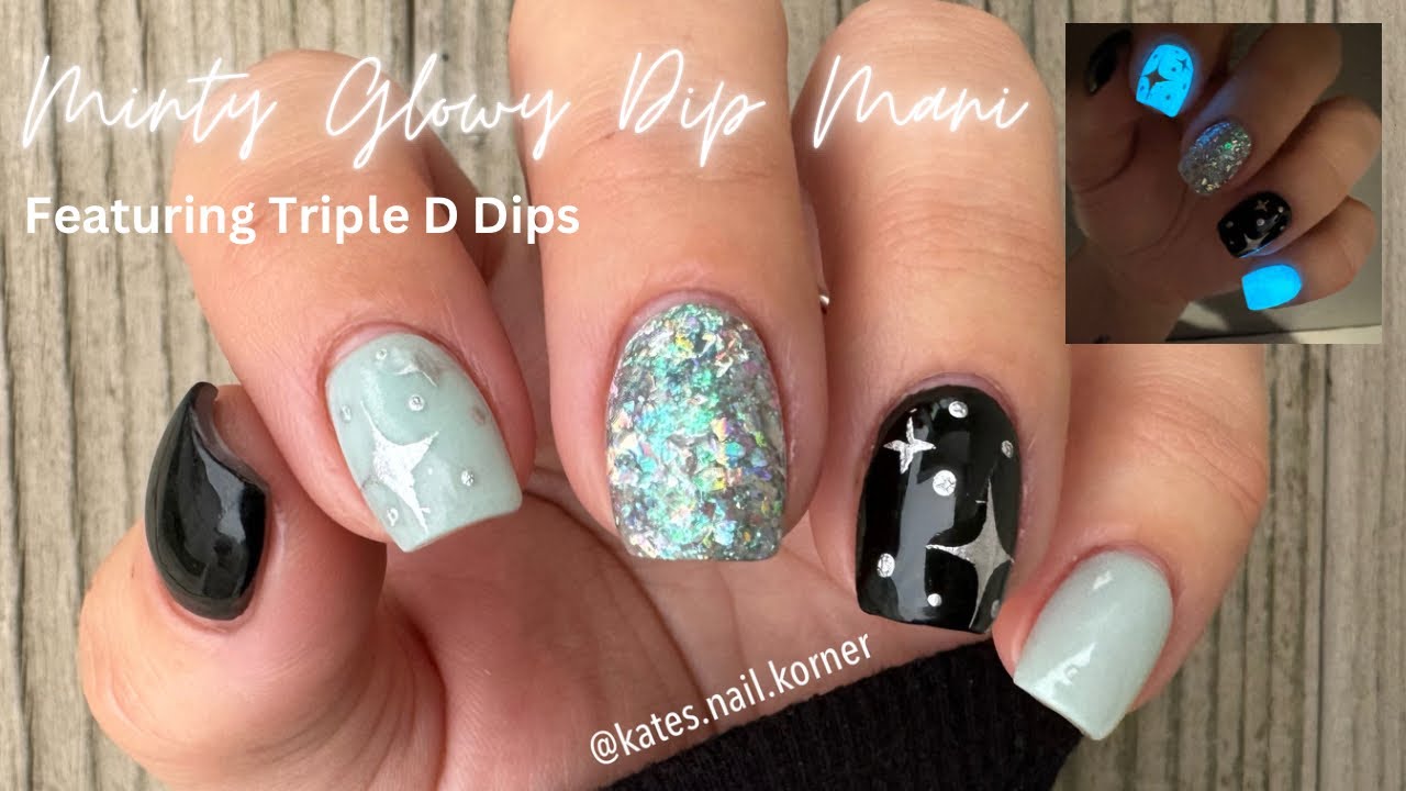 Minty Glowy Dip Mani | Featuring Triple D Dips