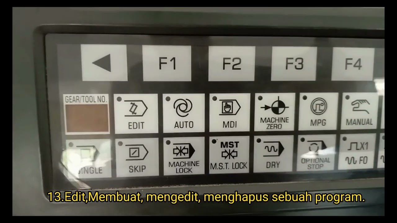 MENJELASKAN TOMBOL PADA MESIN CNC