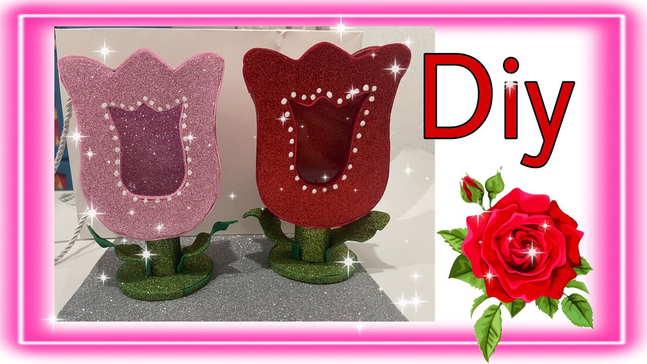 🌹🌷DIY SAN VALENTIN /Lembrancinha flor /regalo 14 de febrero TUTORIAL