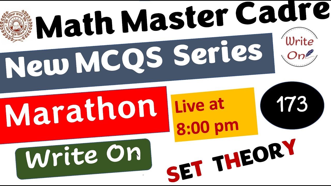Math Master Cadre | Set Theory | Most Important MCQs | Ch-18 | New Classes #mastercadreMath