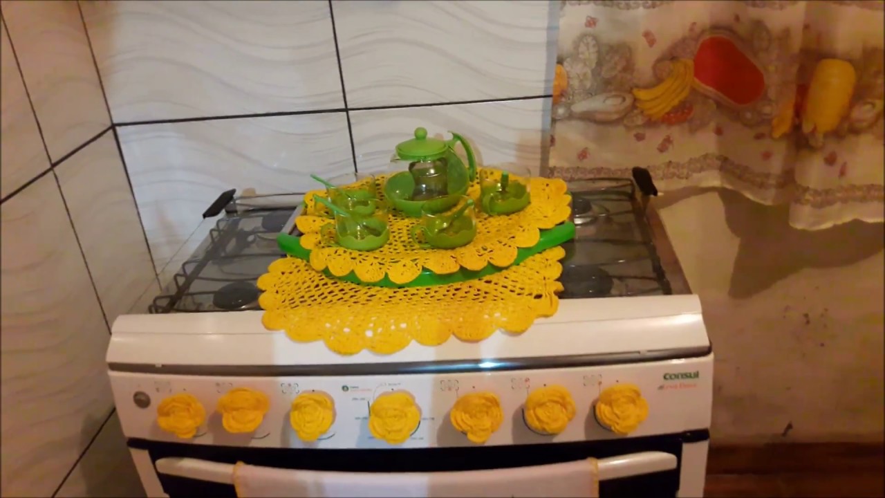 Tuor pela minha casa toda no crochê amarelo seja todos muito bem vindo