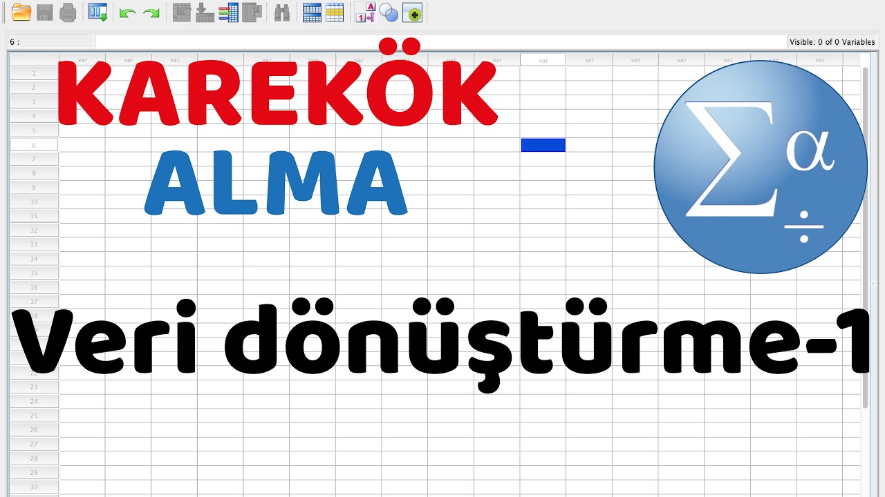 #7 SPSS programında veri dönüştürme-1 (karekök alma)