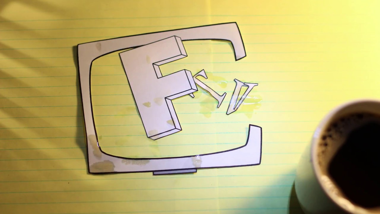 Paper, Coffee and Ink - CyberFeed TV Stop Motion Animated CFTV Logo