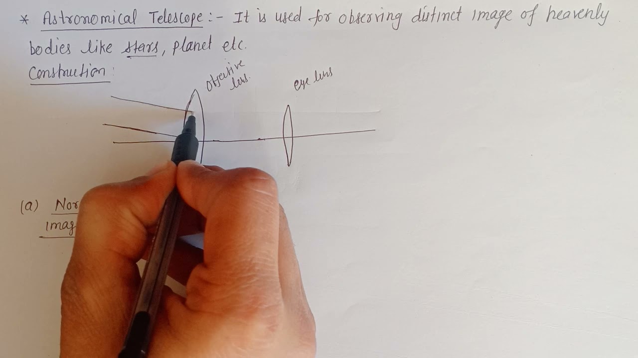 Astronomical telescope || Normal ajustment| How to draw best astronomical telescope diagram