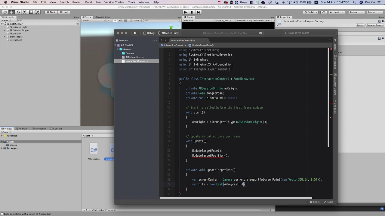 Unity AR Foundation Detect Plane