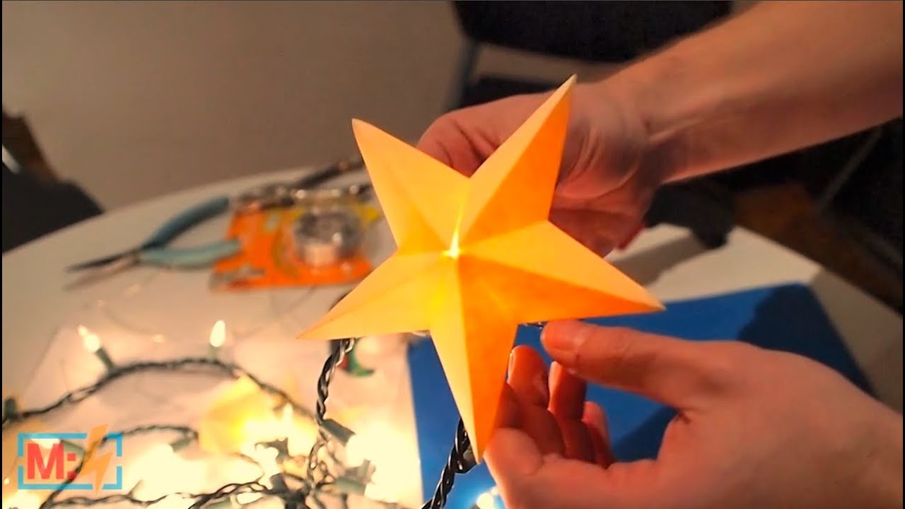 Papercraft Star Lantern on Make: Live ep22