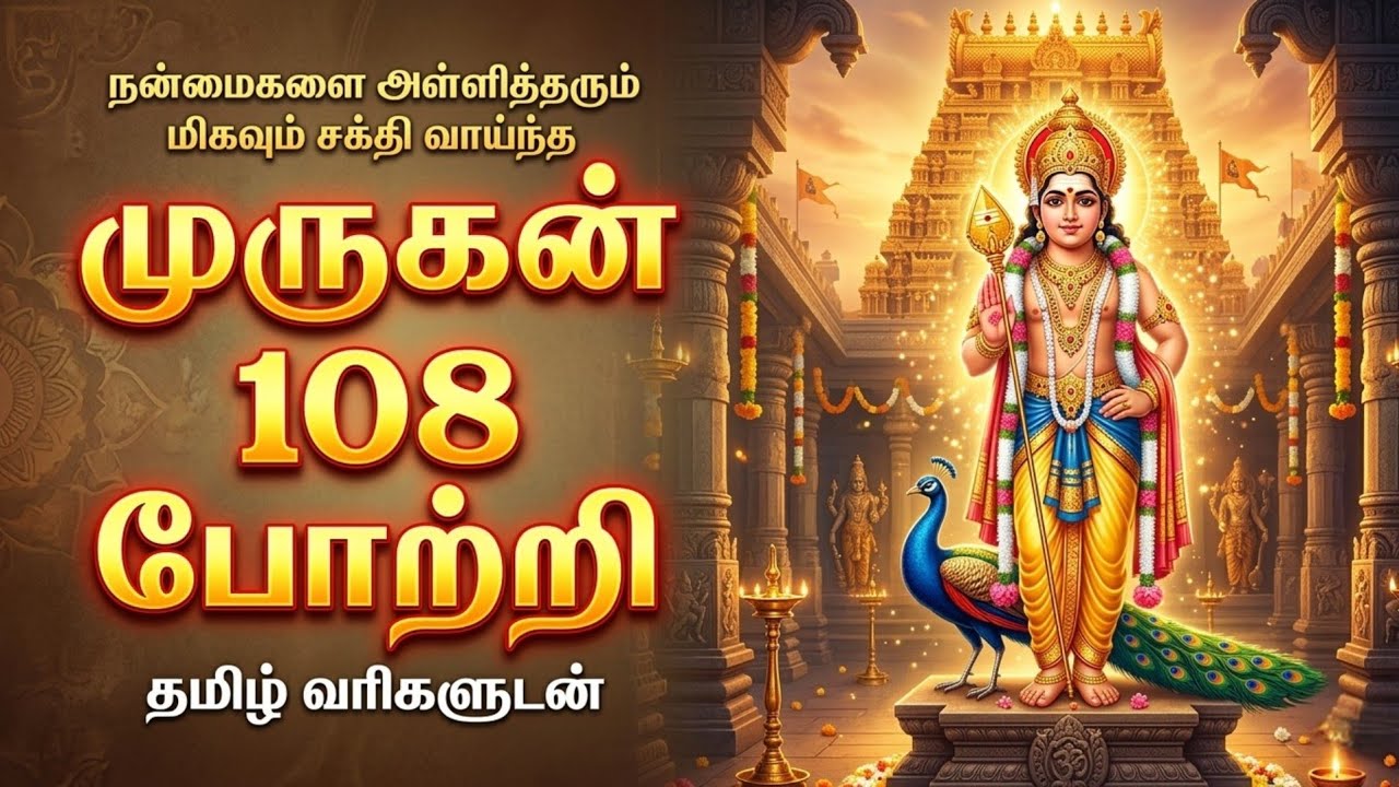 Murugan 108 Potri with Tamil Lyrics | முருகன் 108 போற்றி |108 Names of Lord Muruga|