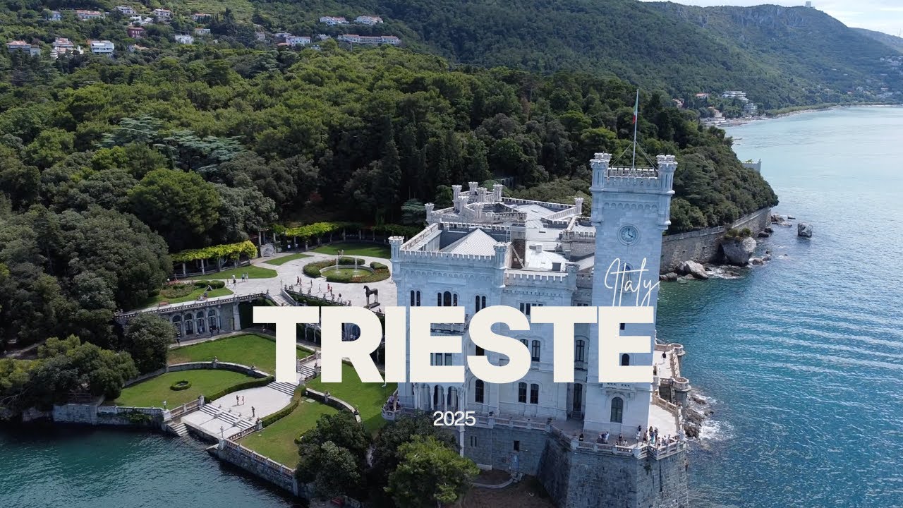 🏰 Miramare Castle, Trieste Italy | 4K Drone Views & Stunning Coastal Beauty 🌊🇮🇹