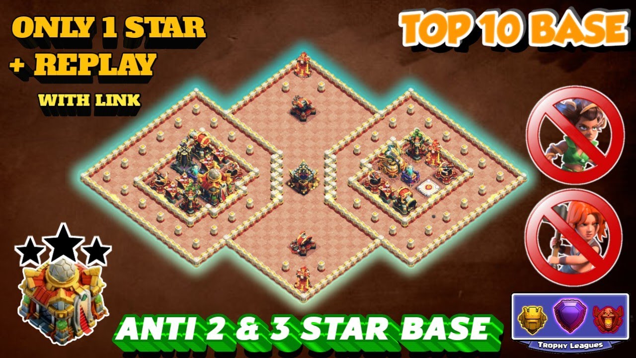 *ONLY 1 STAR* TOP 10 TH16 WAR/CWL BASE + REPLAY || TH16 BASE WITH LINK, TH16 ANTI 2 STAR BASE