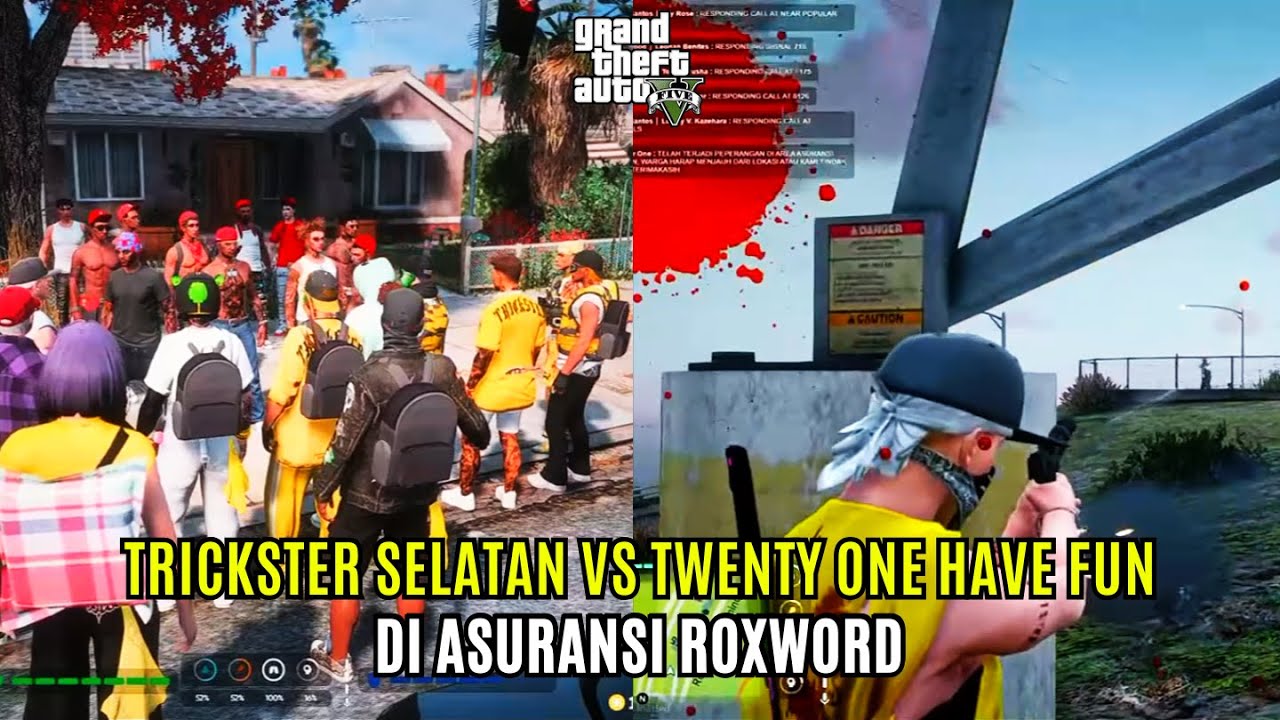 TRICKSTER SELATAN VS TWENTY ONE HAVE FUN - GTA 5 ROLEPLAY