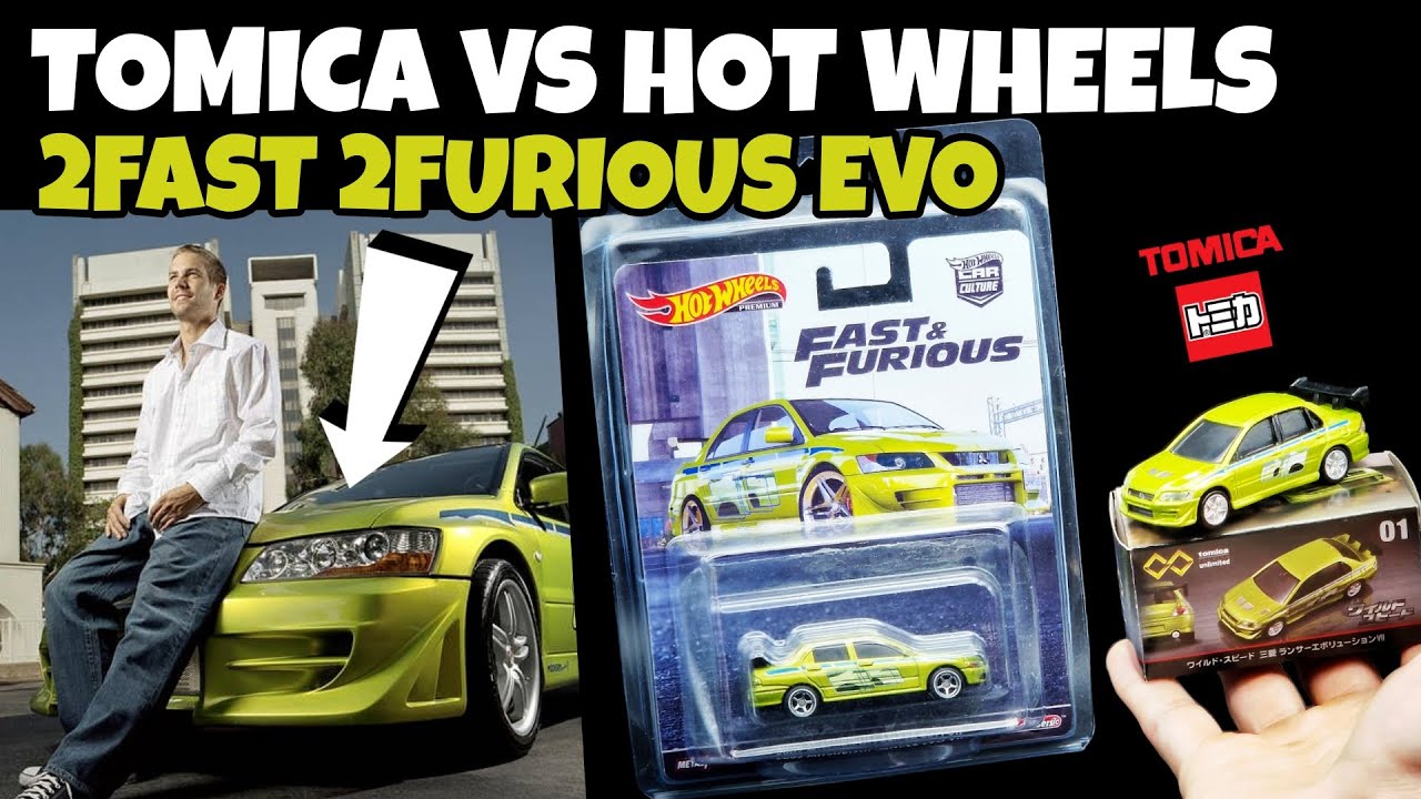 Hot Wheels VS Tomica - 2Fast 2Furious Mitsubishi EVO VII Manufacturer Comparison | Who nailed it?