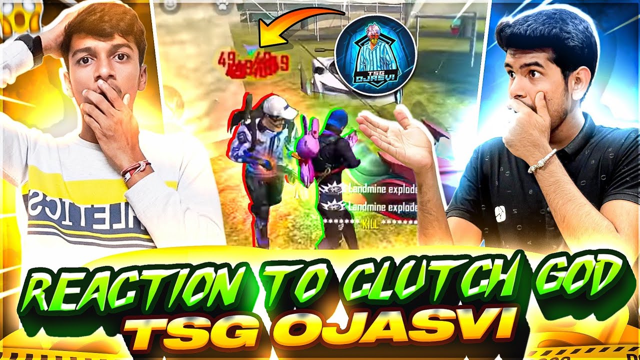 REACTION TO FREE FIRE CLUTCH GOD TSG OJASVI 😱 | JOD GAMEPLAY | FREE FIRE REACTION