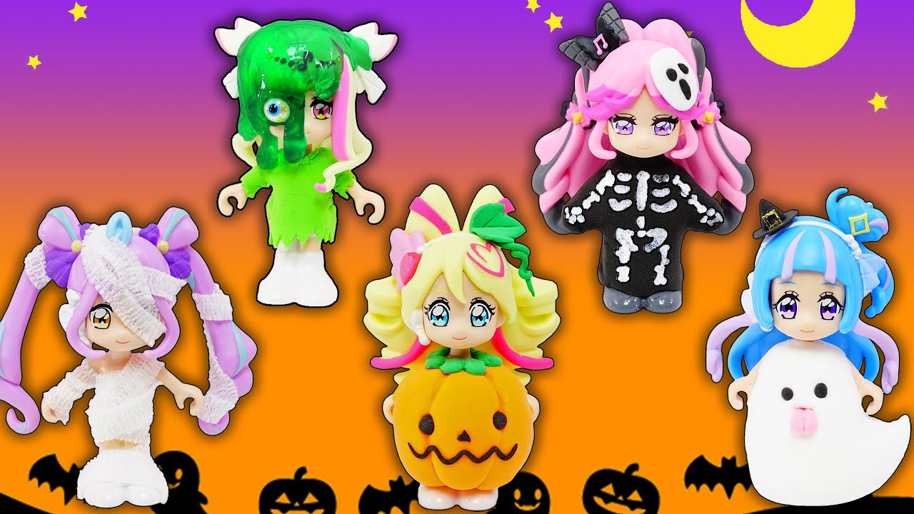 プリキュア×ハロウィン仮装❤️キミとアイドルプリキュアのキュアアイドル、キュアウインク、キュアキュンキュン、キュアズキューン、キュアキッス⭐️リメイクDIY🌼100円ショップ材料で手作り工作✨声真似
