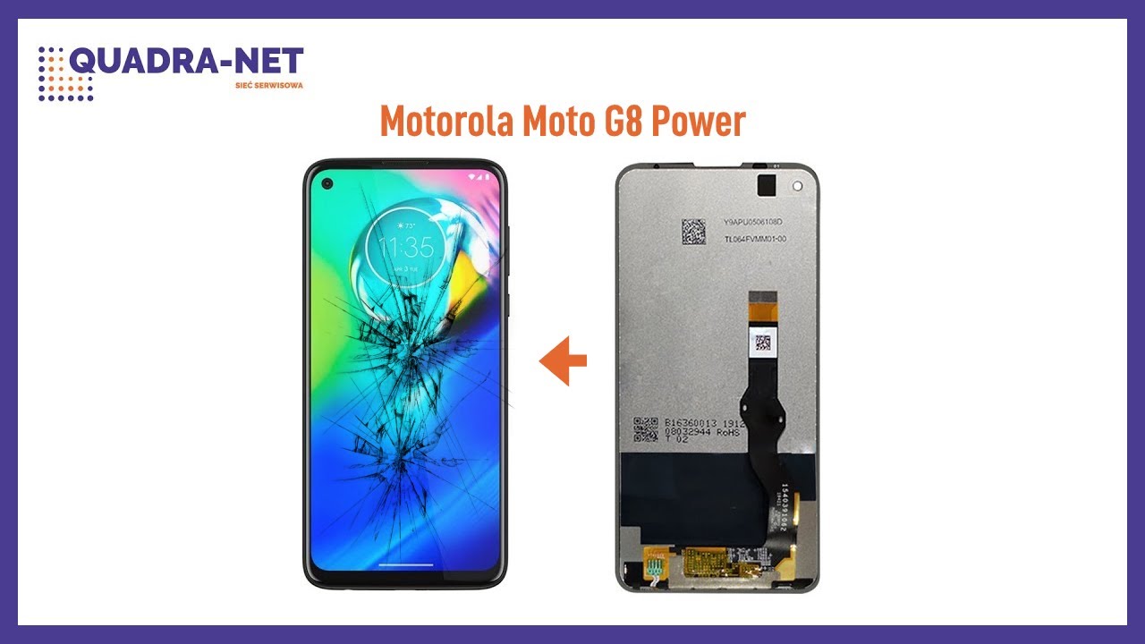 Motorola Moto G8 Power (XT2041-1, XT2041-3) - Wymiana wyświetlacza | Screen Replacement, Repair