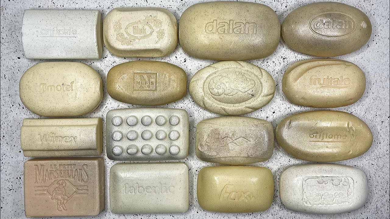 White soap set. Asmr Soap Cutting. Relaxing Sounds. Carving soap. Satisfying ASMR Video