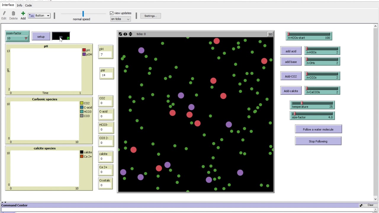 Pallas Advanced Learning Systems, Demo for calcite solution model (v3.7 NetLogo)