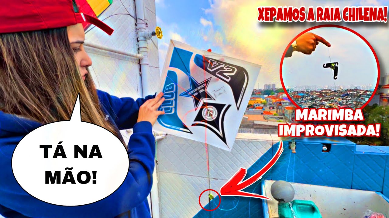Resgatei a Raia do Chile Avoada que Caiu no Telhado do Vizinho e Subi Pipa da Laje Dando Puxãozinho!