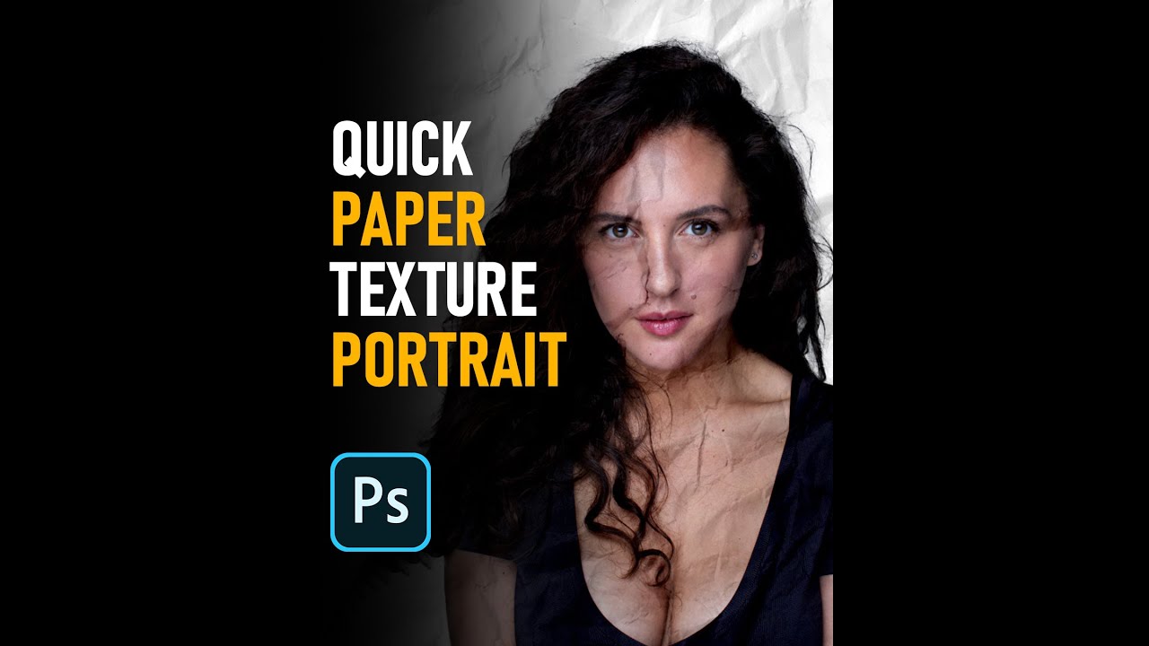 Paper texture portrait | Photoshop Tutorial
