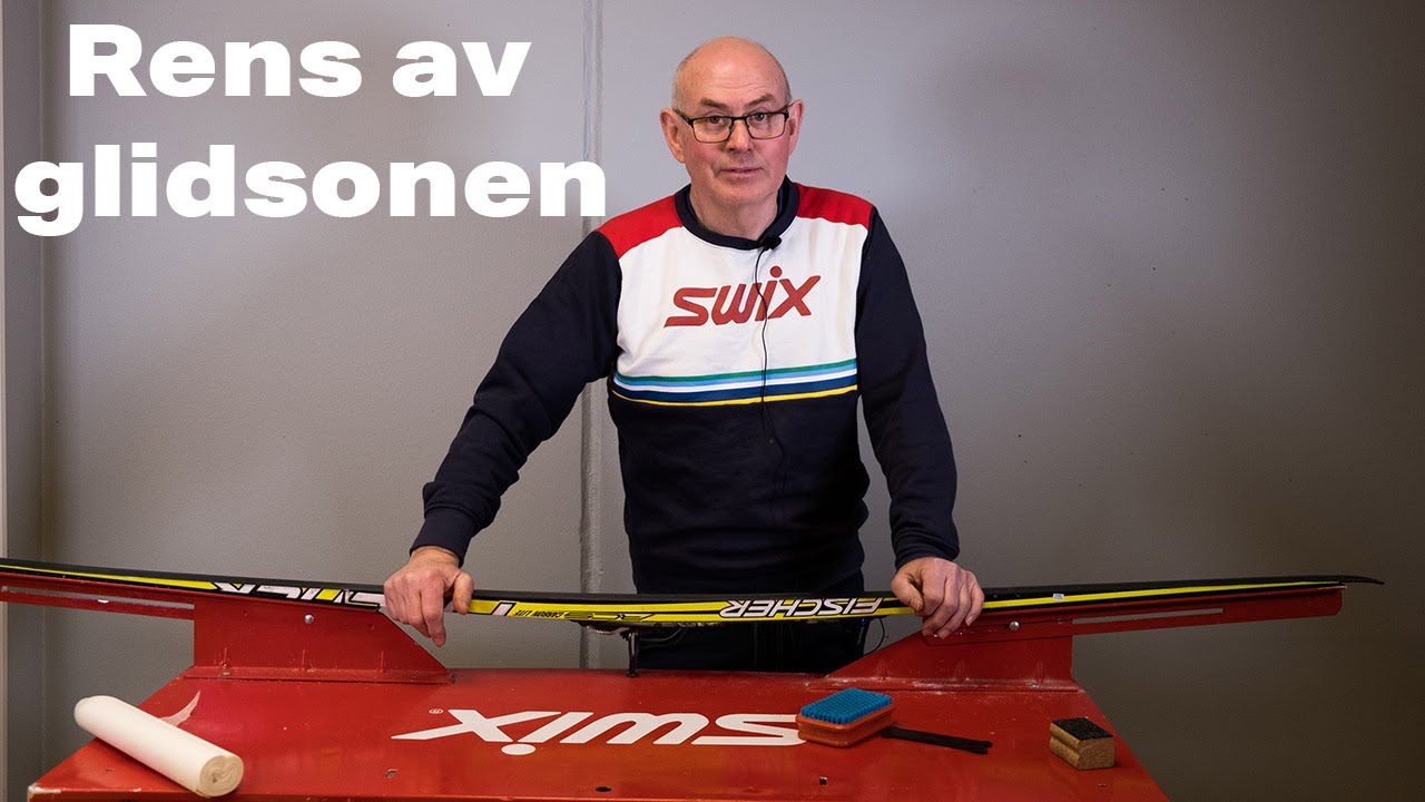 Rens av glidsonen p&aring; langrennski - Med Swix Glide Wax Cleaner