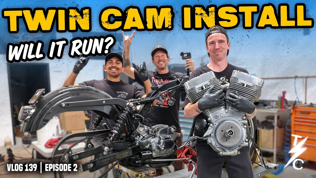 Installing A New Twin Cam Engine In A Dyna - Vlog 139