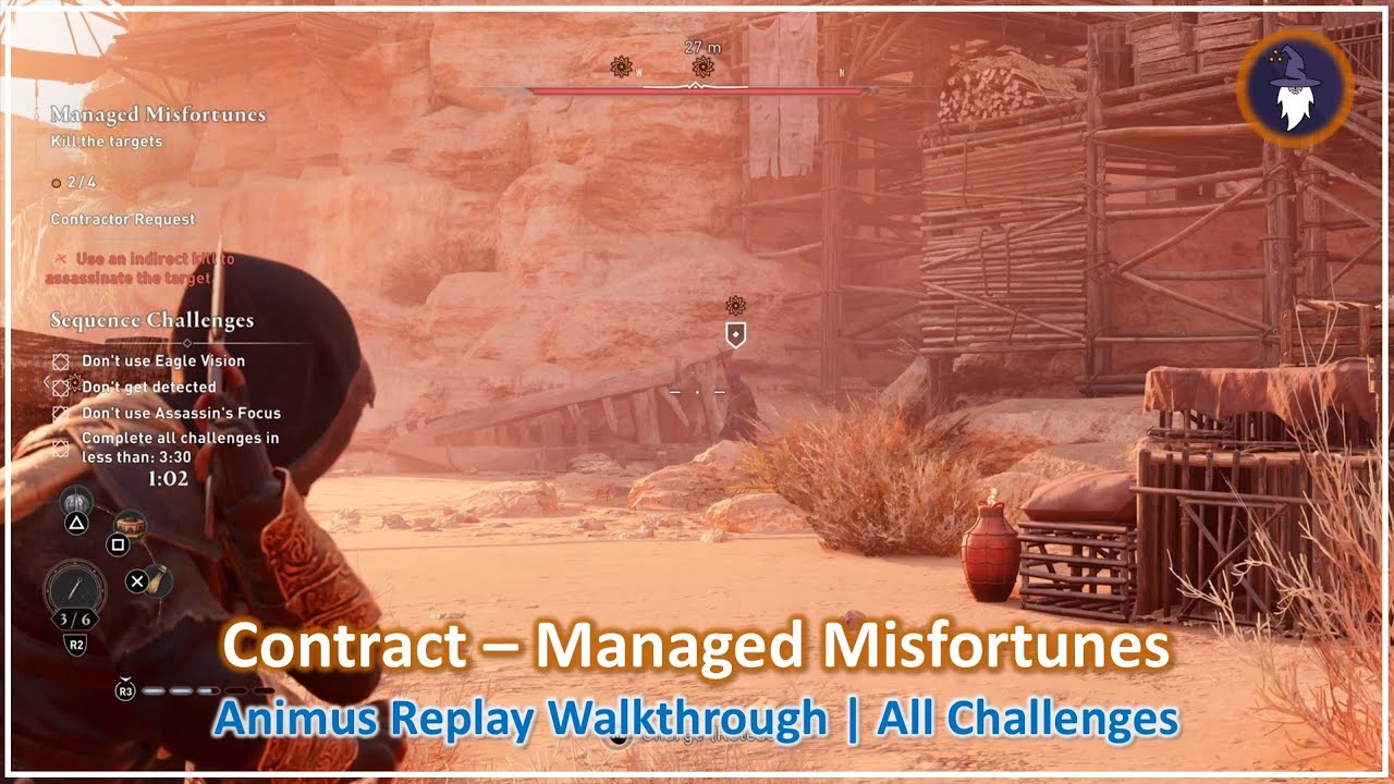 AC MIRAGE VALLEY OF MEMORY DLC | MANAGED MISFORTUNES - SEQUENCE REPLAY [ALL CHALLENGES]
