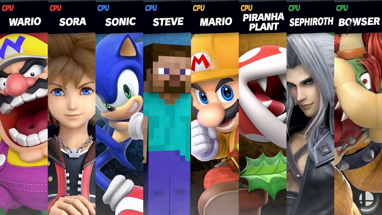 Super Smash Bros. Ultimate - Minecraft World & WarioWare Inc