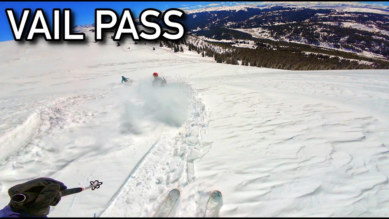 Sunny Day Backcountry Powder Skiing at Vail Pass, CO (4K)