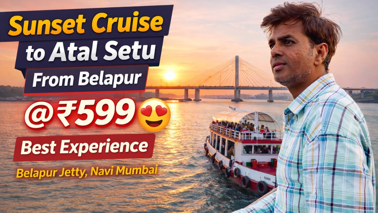 Sunset Cruise to Atal Setu @ ₹599 😍 | Best Hidden Experience | Belapur Jetty, Navi Mumbai