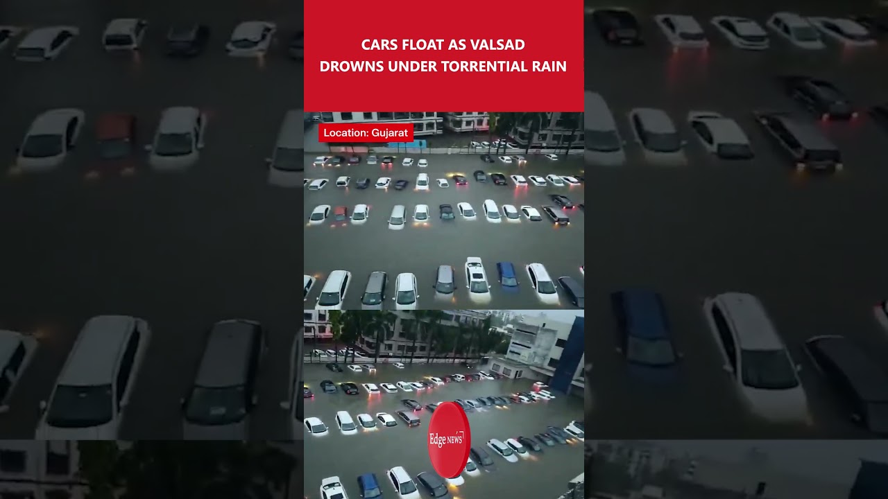 Valsad Floods: Cars Submerged as Heavy Rains Batter Gujarat