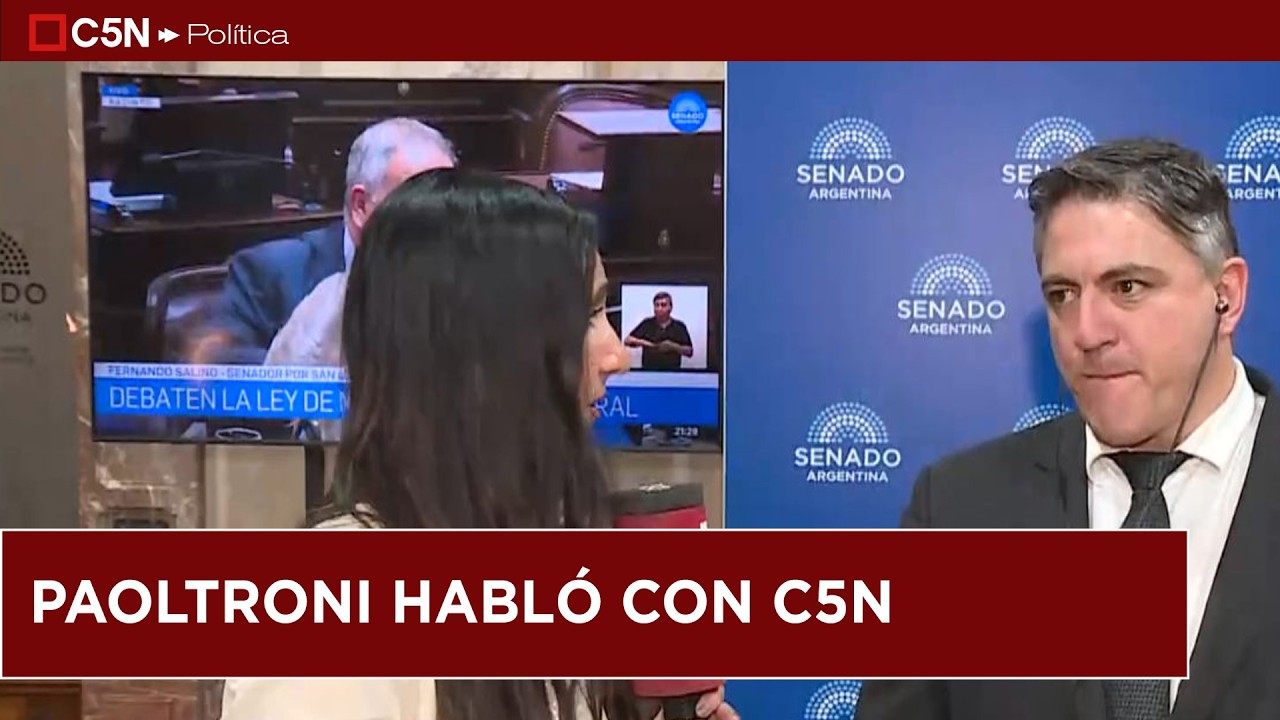FRANCISCO PAOLTRONI habló con C5N en plena sesión del SENADO por la REFORMA LABORAL