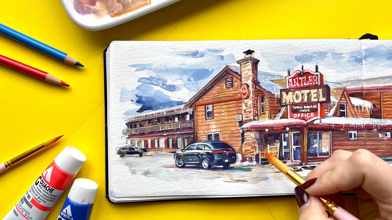 I Painted MAGICAL Memories in a Winter Wonderland! Cozy Travel Art Vlog