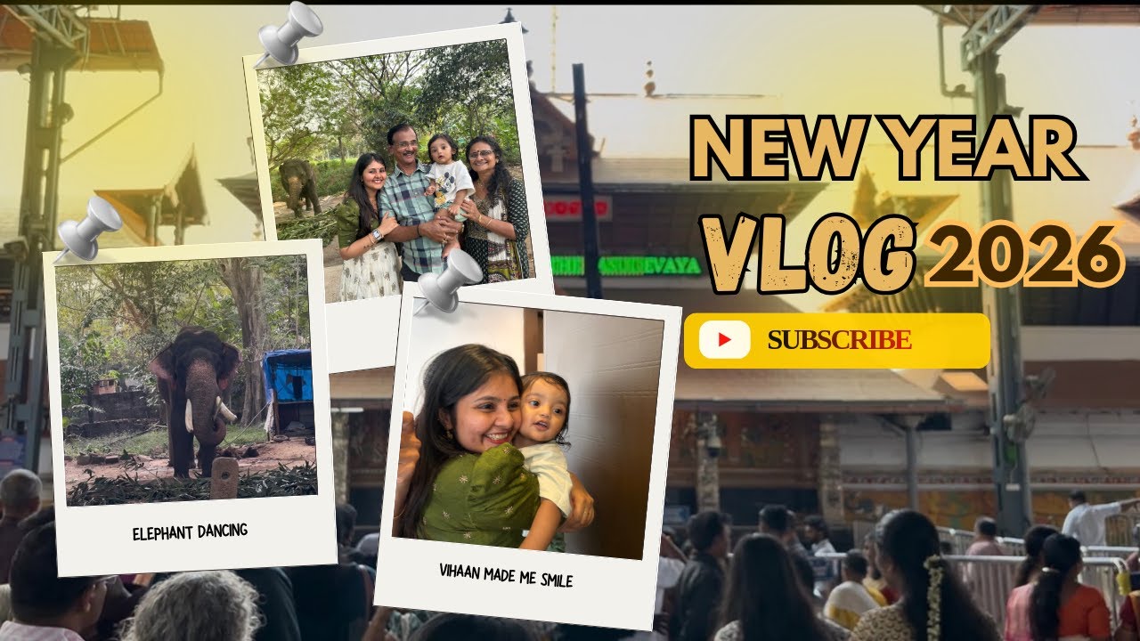 This is how we welcomed 2026 🧿 🎉| Guruvayur temple 🛕 | Elephant fort | New year vlog
