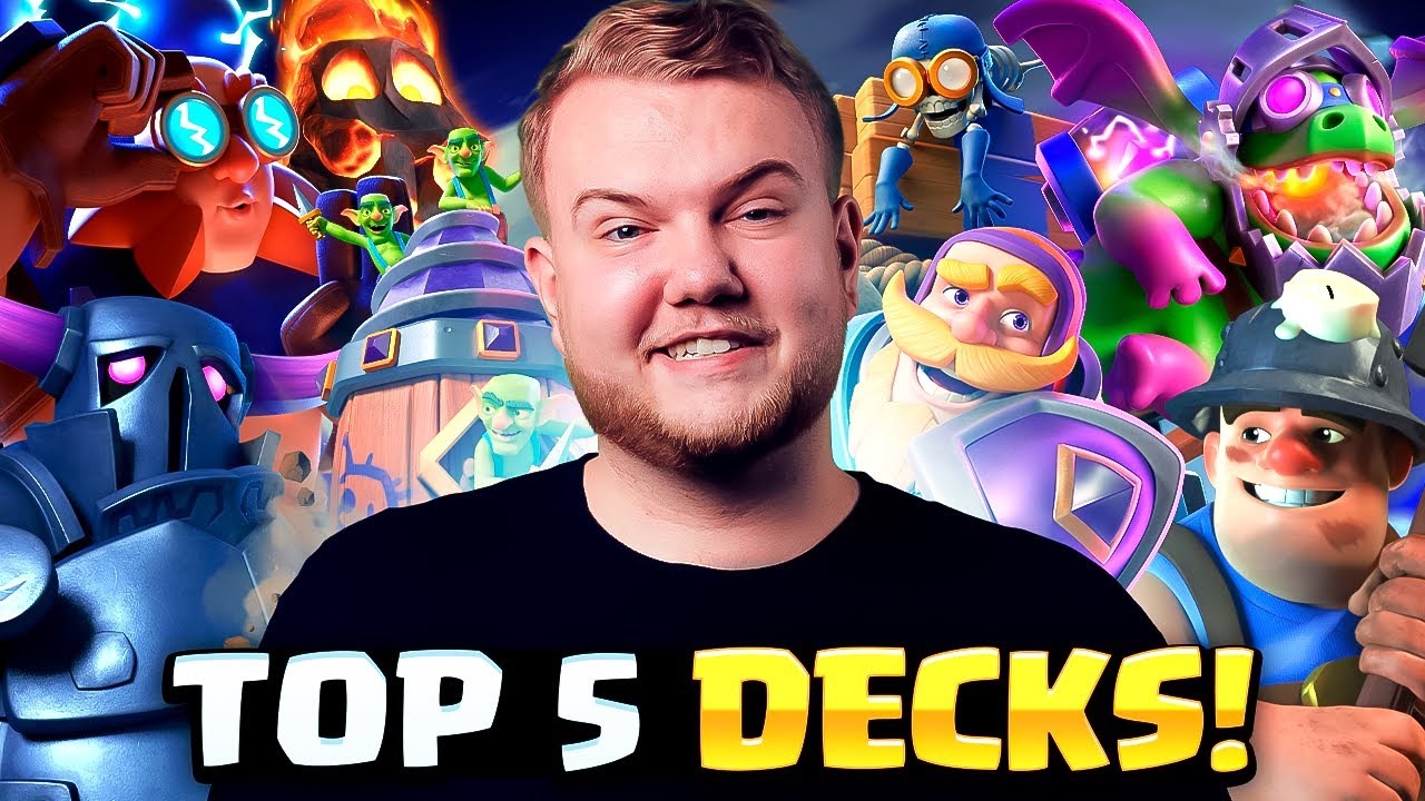 TOP 5 BEST DECKS IN THE WORLD IN CLASH ROYALE!