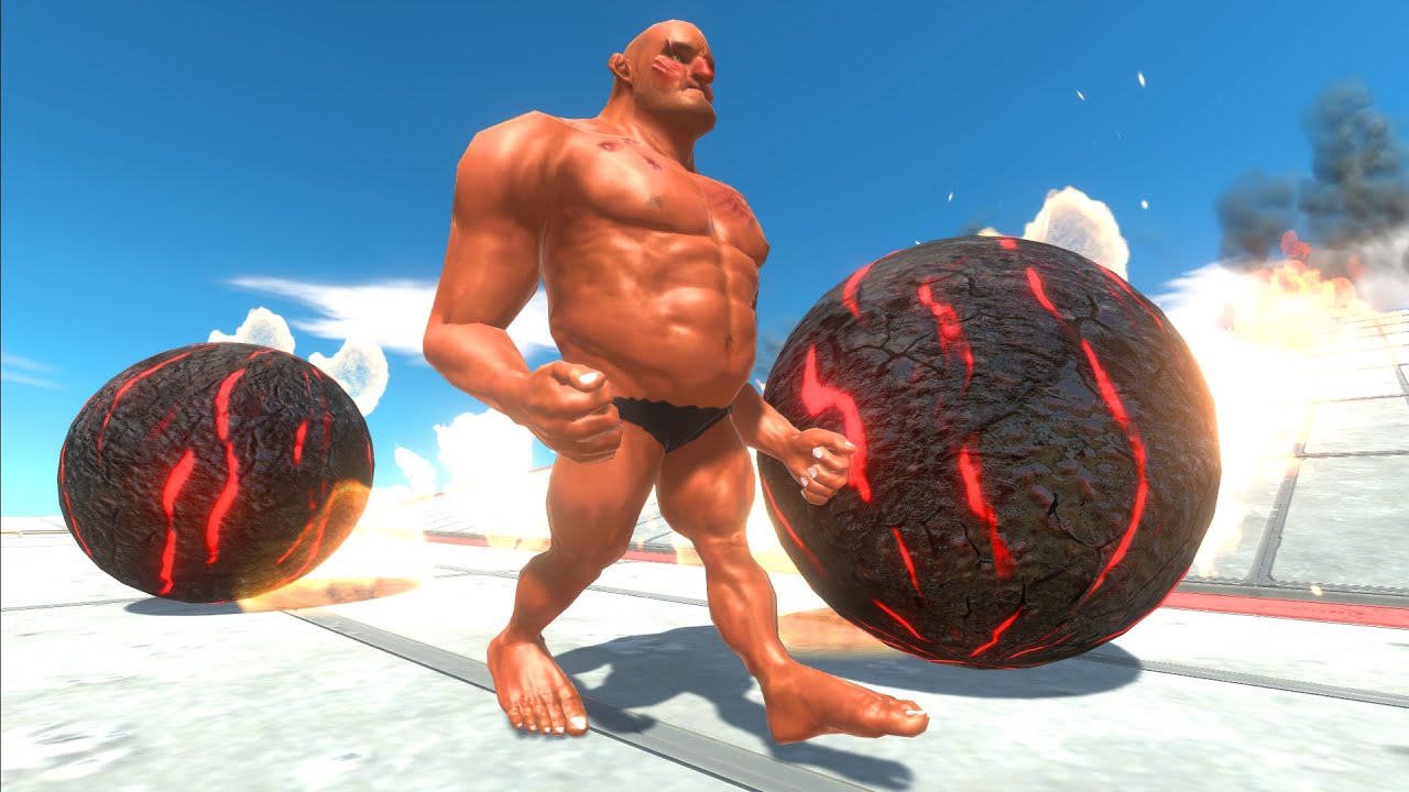 Volcanic balls attack - animal Revolt Battle Simulator