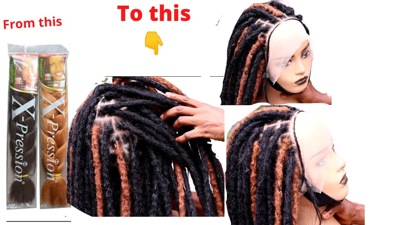 DIY! How to make faux dread locs wig using xpression