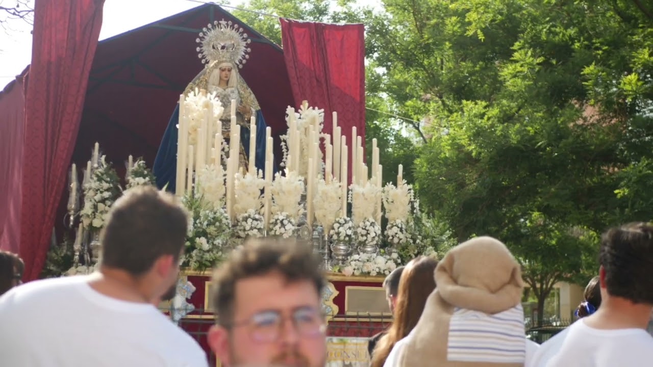 Salida de la Virgen del Consuelo de Triana. Sábado 17 de Mayo de 2025 Sociedad Filarmónica de pilas.