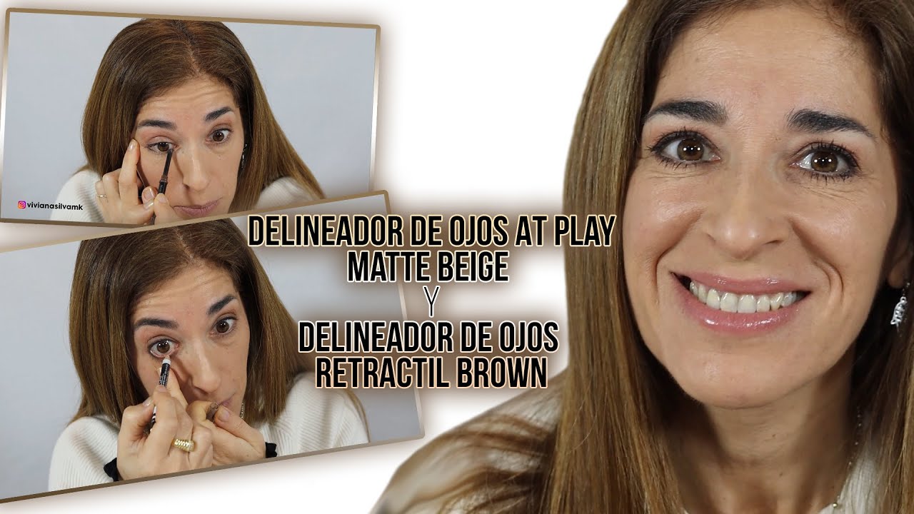 Delineador de ojos At Play Matte Beige y Delineador de ojos retráctil Brown