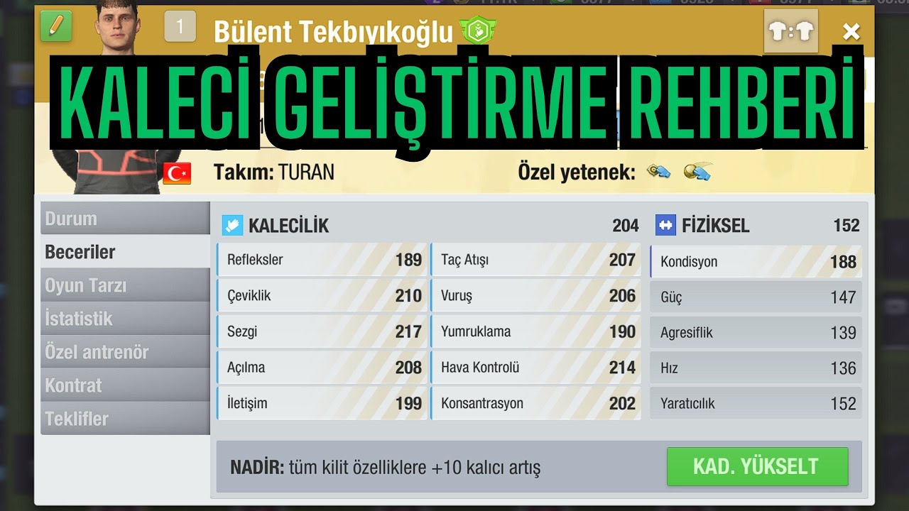 Top Eleven Kaleci (GK) Geliştirme Rehberi