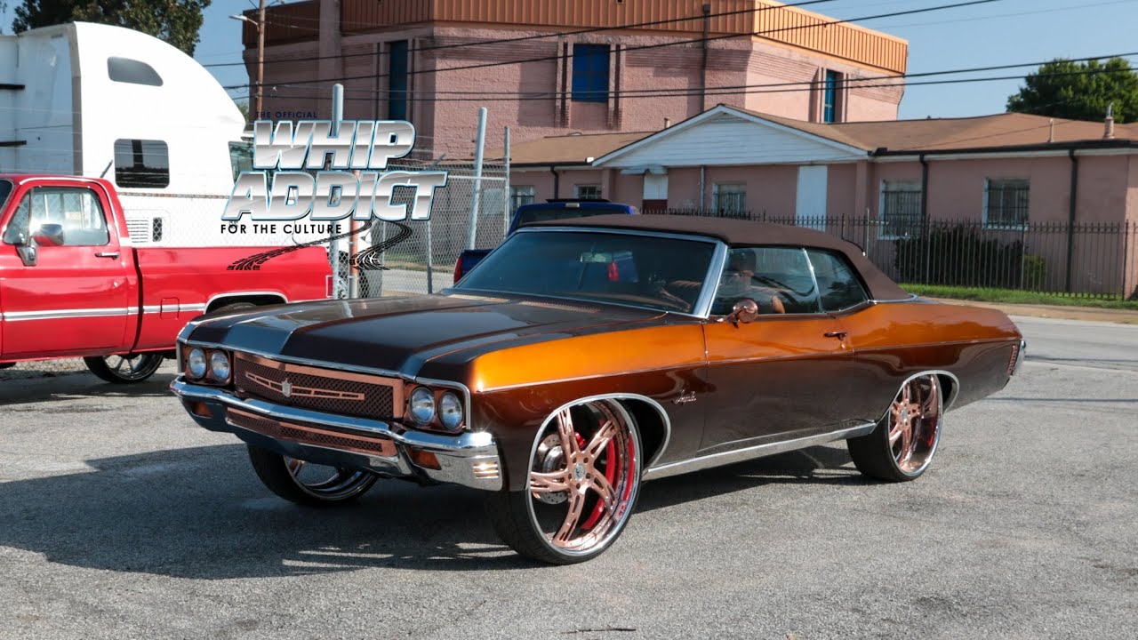 WhipAddict: $60k Kandy Root Beer 70' Chevy Impala Convertible, Big Block, Rose Gold Trim and 26s