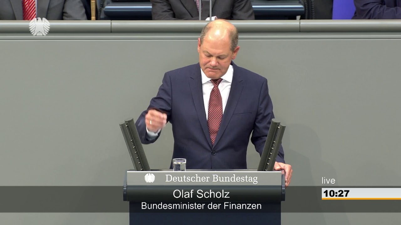 Bundestag: Finanzminister legt Haushalt 2019 vor