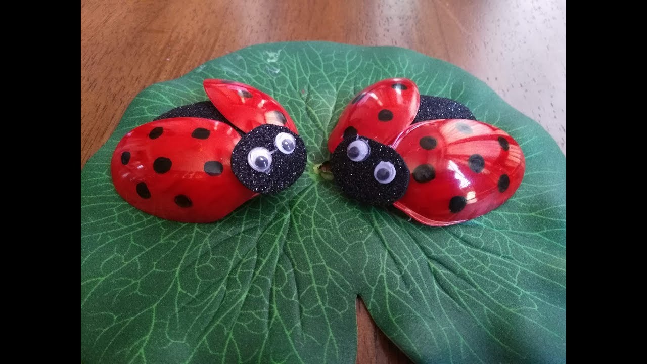 DIY Recycling Ideas - Home Decor - How to Make Ladybug out of Plastic Spoon + Tutorial !