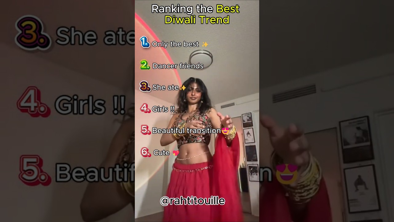 Ranking The Best Diwali Trend 💖✨ #tiktokviral
