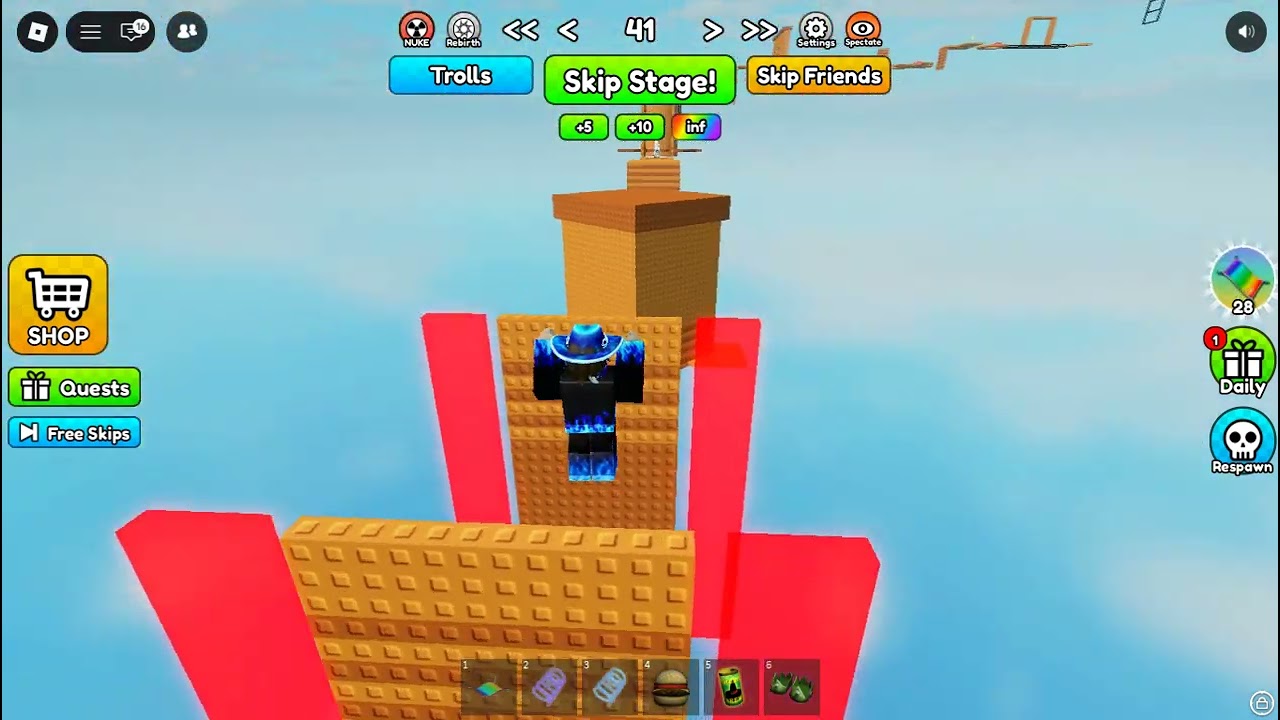 SPEEDRUNING IN A WALL HOP OBBY {STAGE 1 TO 70}