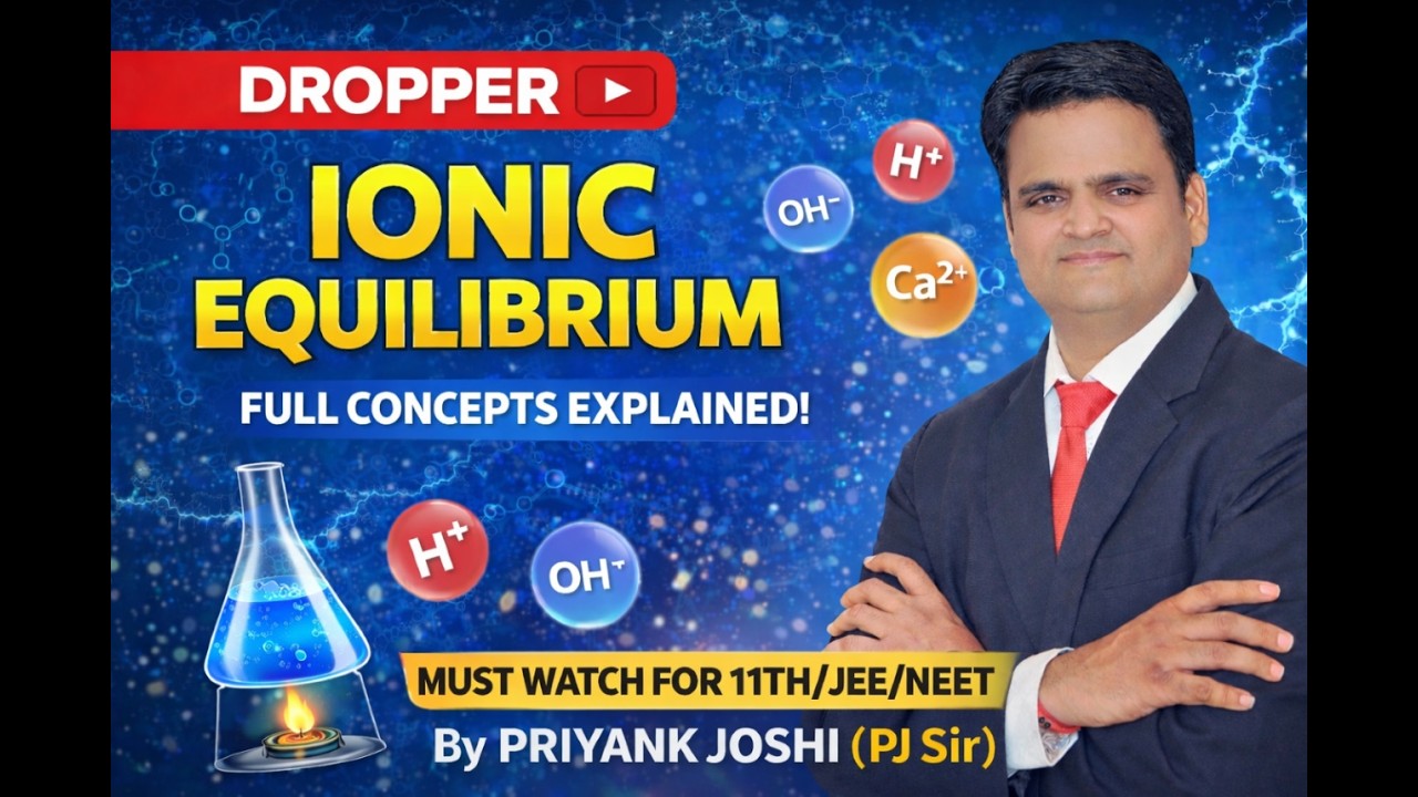 Ionic Equilibrium Lec.-03 Full Explanation  Masterclass 🧪 | NEET/JEE Chemistry | P.J. Sir