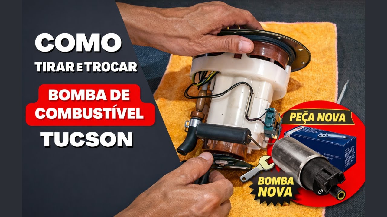 Como Tirar e Trocar a Bomba de Combustível da Hyundai Tucson ou Sportage 2 0 16v