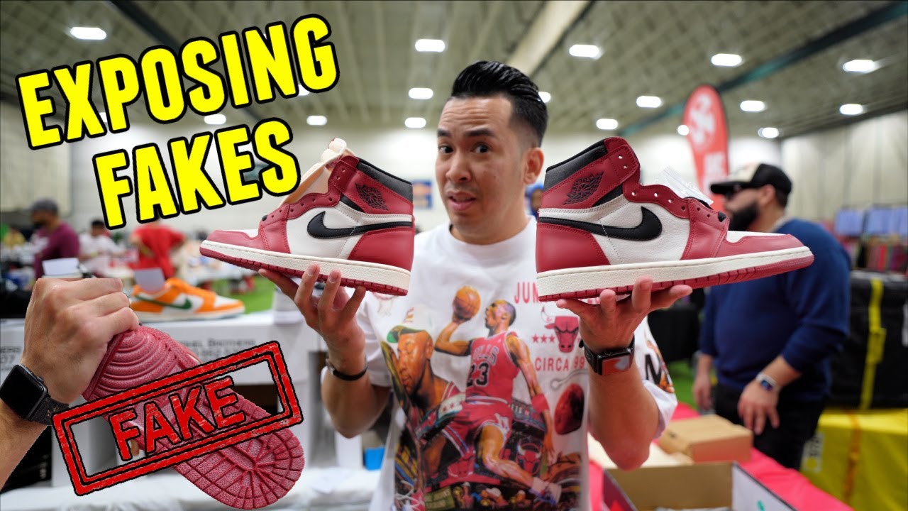 RESELLER TRIED TO SELL FAKE LOST AND FOUND JORDAN 1 CHICAGO $600 !!! AT SNEAKER EVENT @SNKR.CULTURE