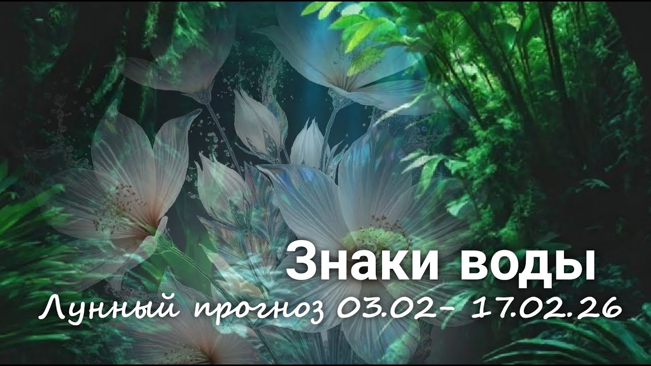 ЗНАКИ ВОДЫ (Рак, Скорпион, Рыбы). Лунный прогноз с 03.02 по 17.02.2026 г. Валерия Пузырева