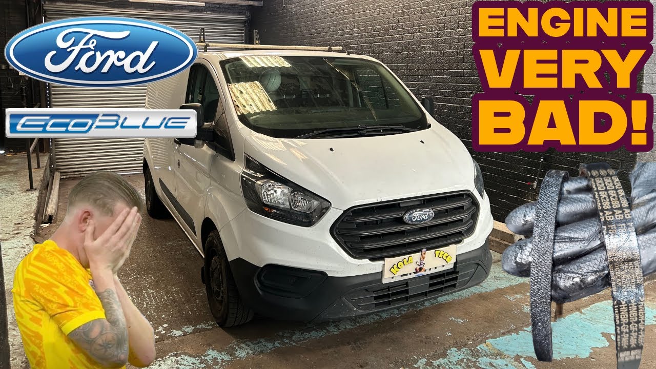 FORD TRANSIT ENGINE FAILURE and wet belt replacement with a Ford Transit master tech!