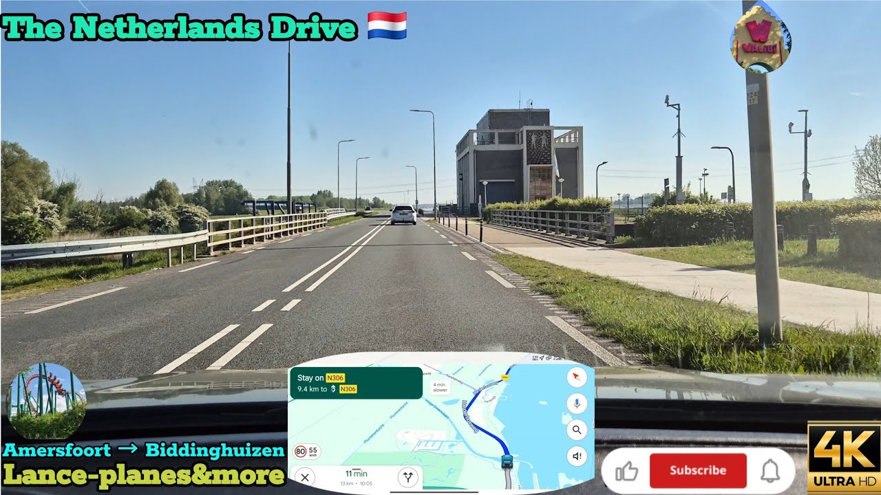 [4K] Drive | Amersfoort to Biddinghuizen (Walibi Holland) 🇳🇱 with........ The Netherlands Drive