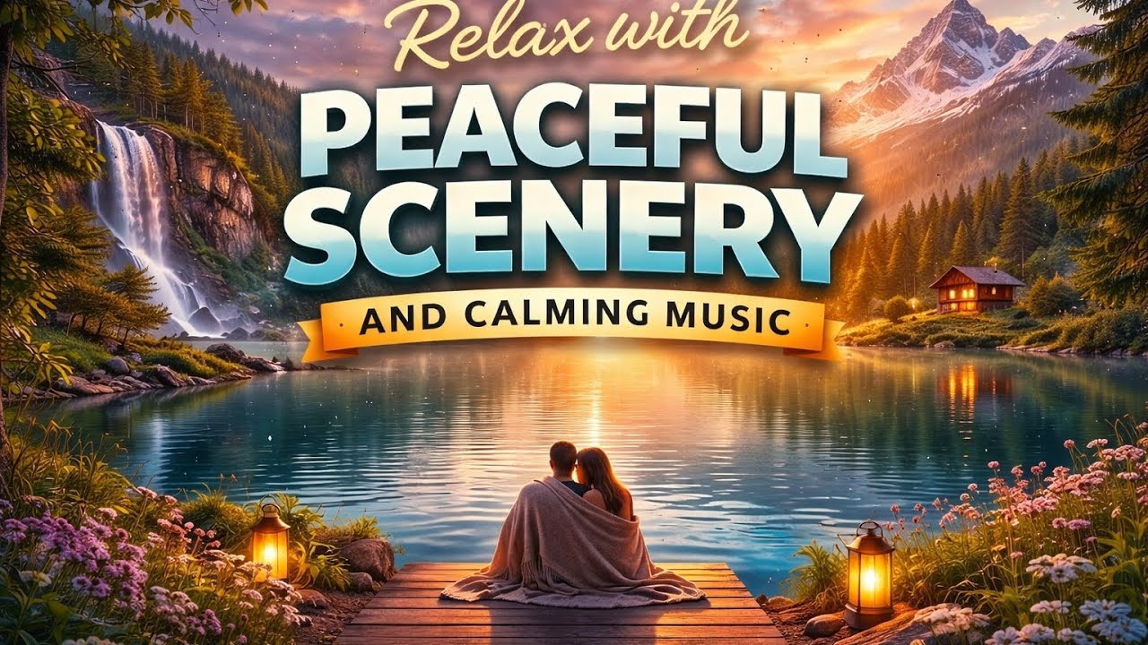 Enjoy tranquil landscapes with soothing music.